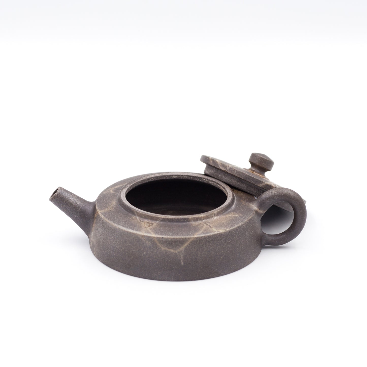 A Tokoname Mogake Kyusu (teapot) by Gafu Ito. 伊藤雅風　常滑　藻掛　急須 平角形 茶銚